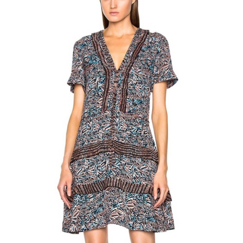 Proenza Schouler Womens Dress Size 2 Quite Luxury Abstract Flowy Bohemian